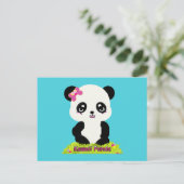 Kawaii Panda Postcard Postkarte (Stehend Vorderseite)