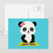 Kawaii Panda Postcard Postkarte (Vorne/Hinten)