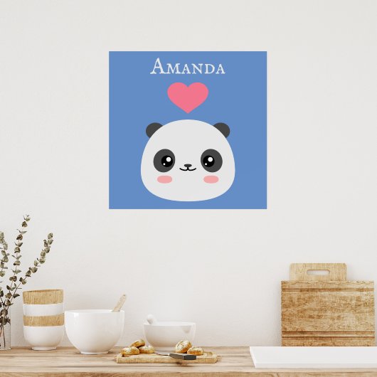 Kawaii Panda Poster (Küche)