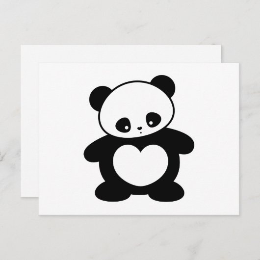 Kawaii Panda Postkarte (Vorne/Hinten)