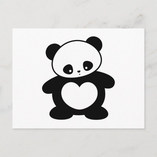 Kawaii Panda Postkarte (Vorderseite)
