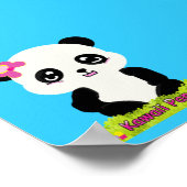 Kawaii Panda Print Poster (Ecke)