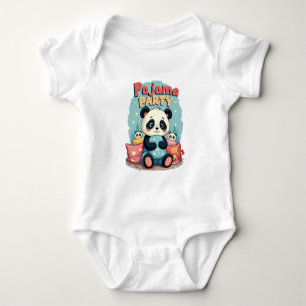 Kawaii-Panda-Pyjama-Party-Gemütliche-Schlafparty-Ä Baby Strampler