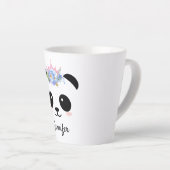 Kawaii Panda Queen personalisiert Milchtasse (Rechte Ecke)