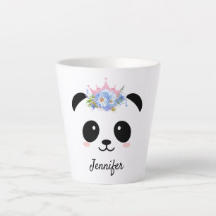 Kawaii Panda Queen personalisiert Milchtasse