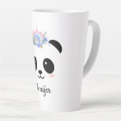 Kawaii Panda Queen personalisiert Milchtasse (Rechte Ecke)
