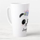 Kawaii Panda Queen personalisiert Milchtasse (Linke Ecke)