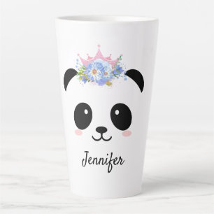 Kawaii Panda Queen personalisiert Milchtasse