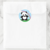 Kawaii Panda Runder Aufkleber (Tasche)
