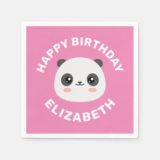 Kawaii Panda Serviette (Vorderseite)