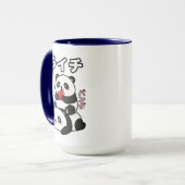 Kawaii Panda Stack Lychee Fruit Japanese Cartoon Tasse (Vorderseite Links)
