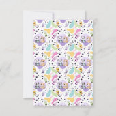 Kawaii Panda & Tiger Bubble Tee Kindergeburtstag Dankeskarte (Rückseite)