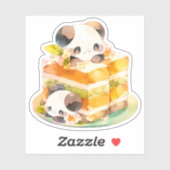 Kawaii Panda und Cake Aufkleber (Blatt)