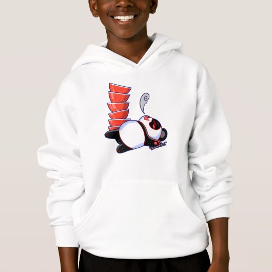 Kawaii Panda und Ramen Bowls Hoodie (Vorderseite)