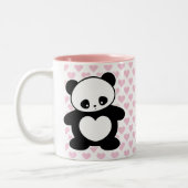 Kawaii Panda Zweifarbige Tasse (Links)