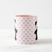 Kawaii Panda Zweifarbige Tasse (Mittel)