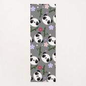 Kawaii Pandas auf Gray Yogamatte (Vorderseite)