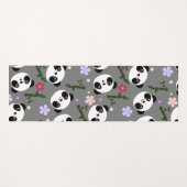 Kawaii Pandas auf Gray Yogamatte (Vorderseite (Horizontal))