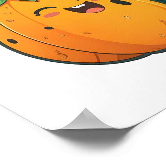 Kawaii Papaya Poster (Ecke)