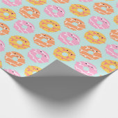 Kawaii Party schellt Kekse Geschenkpapier (Ecke)
