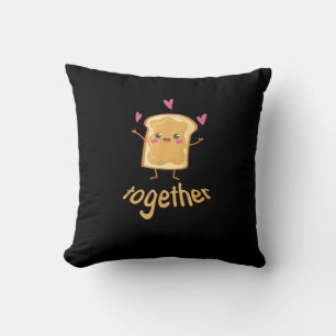 Kawaii passendes Paar Erdnussbutter-Jelly-Besser Kissen