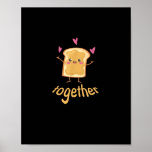 Kawaii passendes Paar Erdnussbutter-Jelly-Besser Poster