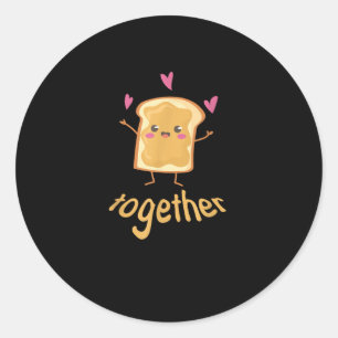 Kawaii passendes Paar Erdnussbutter-Jelly-Besser Runder Aufkleber