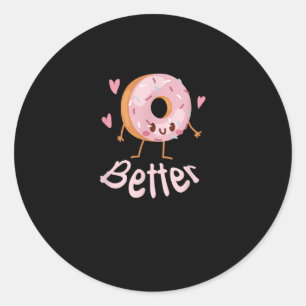 Kawaii Passendes Paar Kaffee Und Donut Besser Zusa Runder Aufkleber