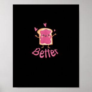 Kawaii passendes Pärchen Erdnussbutter-Jelly Besse Poster