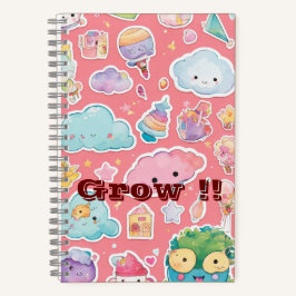 "Kawaii Pastel Bliss: Spiral-Notebook Notizblock