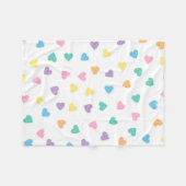 Kawaii Pastel Candy Hearts Fleecedecke (Vorderseite (Horizontal))