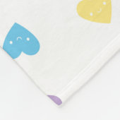 Kawaii Pastel Candy Hearts Fleecedecke (Ecke)