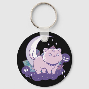 Kawaii Pastel Color Gothic Niedlich Goth Cat Schlü Schlüsselanhänger