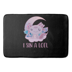Kawaii Pastel Colors Gothic Niedlich Goth Axolotl Badematte