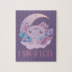 Kawaii Pastel Colors Gothic Niedlich Goth Axolotl Puzzle