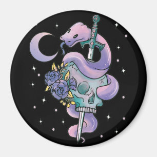 Kawaii Pastel Colors Gothic Niedlich Goth Snake Ma Magnet