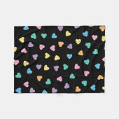 Kawaii Pastel Goth Candy Hearts Fleecedecke (Vorderseite (Horizontal))