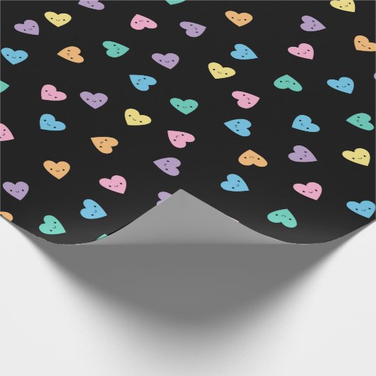 Kawaii Pastel Goth Candy Hearts Geschenkpapier (Ecke)