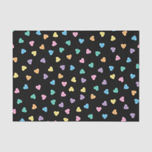 Kawaii Pastel Goth Candy Hearts Seidenpapier