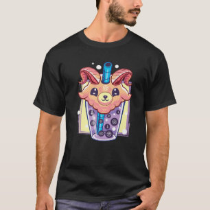 Kawaii Pastel Goth Creepy Baphomet Boba Bubble Tee