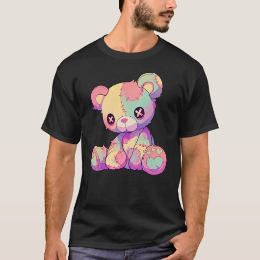 Kawaii Pastel Goth Creepy Cute Witchy Patchwork Te T-Shirt (Vorderseite)