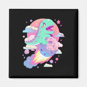 Kawaii Pastel Goth Creepy Niedlich Chibi Dinosaur Magnet