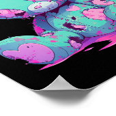 Kawaii Pastel Goth Creepy Niedlich Witchy Zombie B Poster (Ecke)