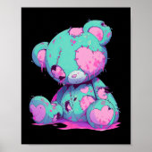 Kawaii Pastel Goth Creepy Niedlich Witchy Zombie B Poster (Vorne)