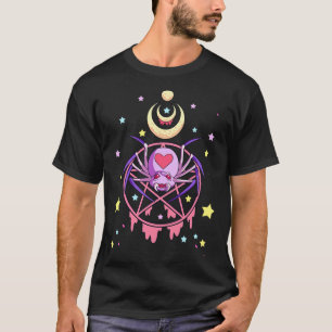 Kawaii Pastel Goth Creepy Pentagramm Niedlich Spid T-Shirt