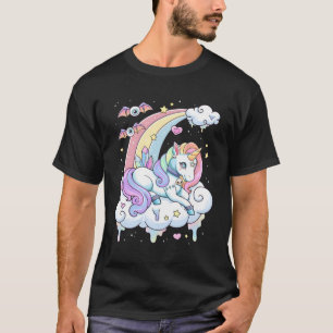 Kawaii Pastel Goth Creepy Rainbow Unicorn T-Shirt