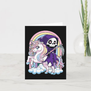 Kawaii Pastel Goth Niedlich Halloween Grim Sensenm Karte