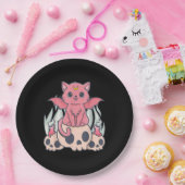 Kawaii Pastel Goth Niedliche Creepy Demon Cat and  Pappteller (Party)