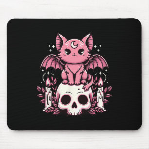 Kawaii Pastel Goth Niedliche Creepy Katze Bat Skel Mousepad