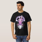 Kawaii Pastel Goth Niedliches Creepy Rabbit T-Shirt (Vorne ganz)